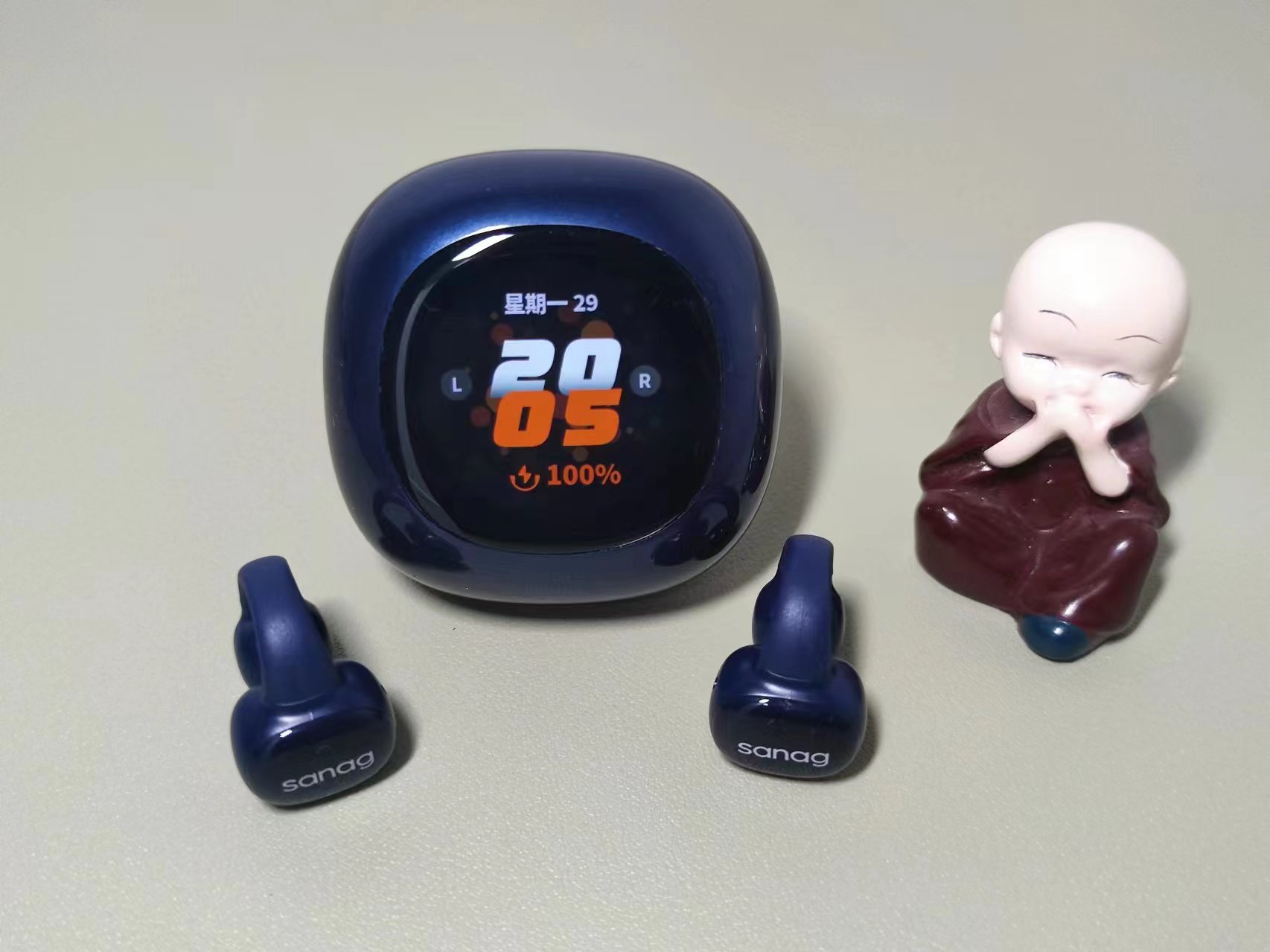 高顏值，自帶屏幕，Sanag塞那S5智慧屏耳夾式耳機